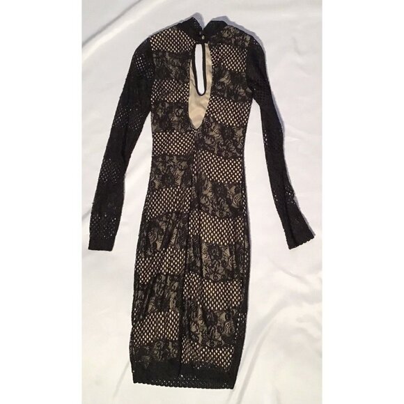 Privy Privately Privileged Vintage Long Sleeve Gold With Black Lace Size Small - Picture 2 of 5